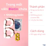 vien uong vtm biotin 3 jpg Viên uống VTM Feelex Biotin ngăn rụng tóc - túi 30 viên