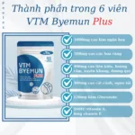 vien uong vtm byemun plus 3 jpg Combo viên uống mờ thâm mụn, tăng sức đề kháng VTM Vitamin C + VTM Byemun Plus