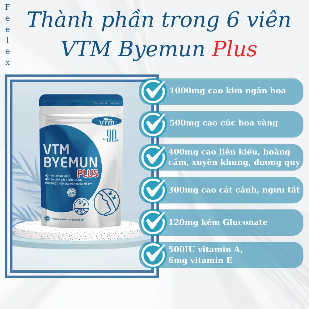 vien uong vtm byemun plus 3 jpg webp Combo viên uống mờ thâm mụn, tăng sức đề kháng VTM Vitamin C + VTM Byemun Plus